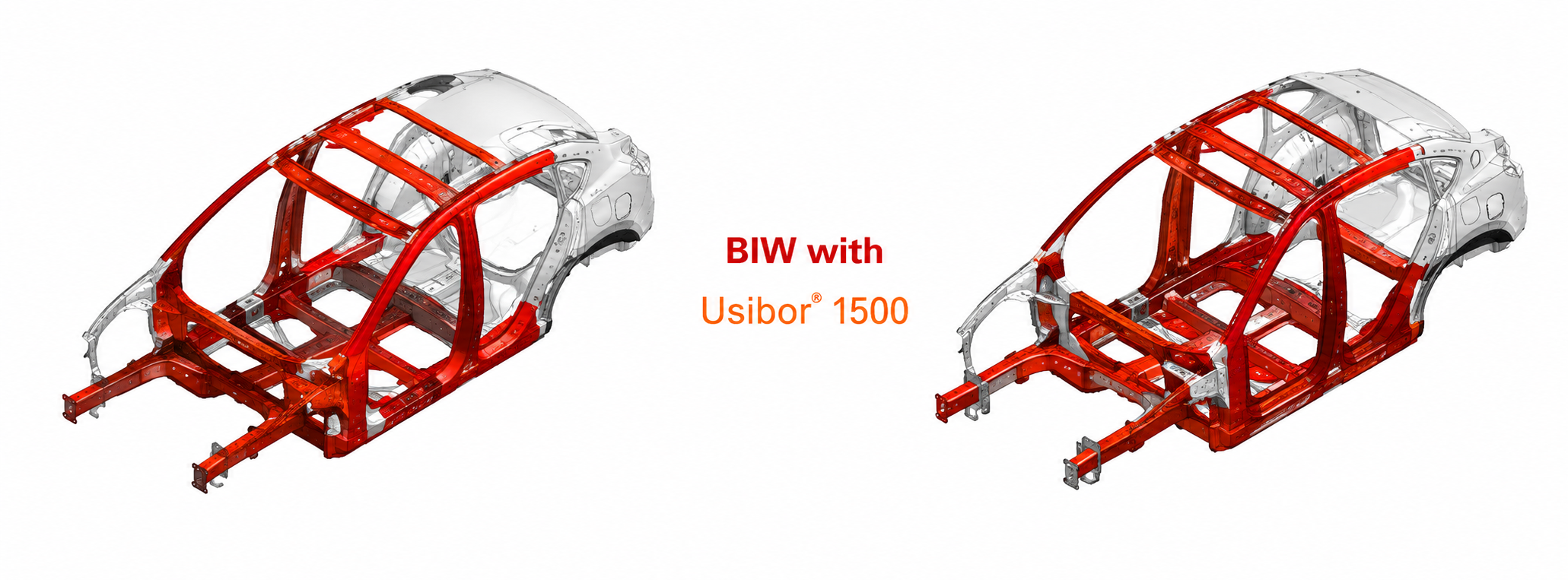 Applications for new Usibor 2000 and Ductibor 1000 grades on car body